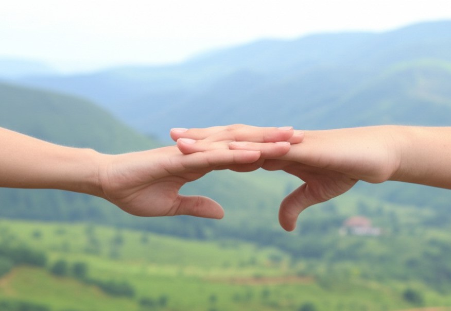 Main tendue ou échange bienveillant